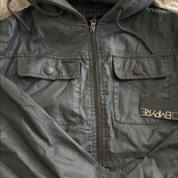 EMPYRE Men's Gray Jacket with Hood - Men’s Medium - Picture 5 of 9